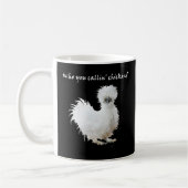 Dummer Silkie-Hahn Kaffeetasse (Links)