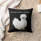 Dummer Silkie-Hahn  Kissen (Decke)