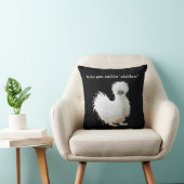 Dummer Silkie-Hahn  Kissen (Stuhl )