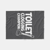 Dummer Toilettenverstopfungsmeister Fleecedecke (Vorderseite (Horizontal))