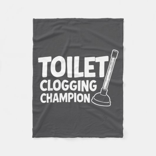 Dummer Toilettenverstopfungsmeister Fleecedecke (Vorderseite)