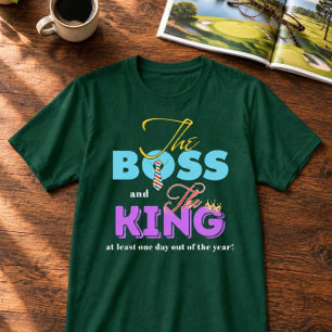 Dummer Vatertags-Boss- und König-T-Shirt T-Shirt