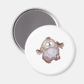 dummer wackeliger Uhu Magnet (Vorderseite/Rückseite)