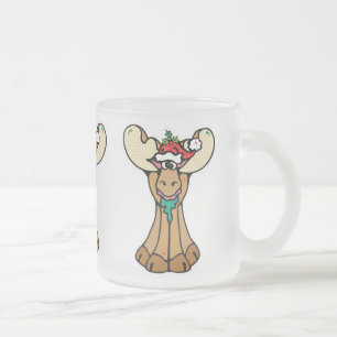 dummer Weihnachtselch Mattglastasse