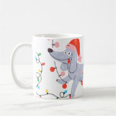 Dummer Weihnachtshund Kaffeetasse (Links)