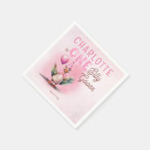 Dummerchen erster Geburtstag Rosa Mädchen Party Serviette (Ecke)