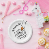 Dummerweise Was gibt's zum Abendessen Pappteller (Party)