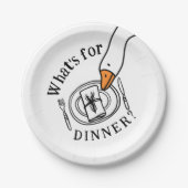 Dummerweise Was gibt's zum Abendessen Pappteller (Vorderseite)