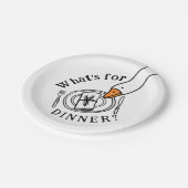 Dummerweise Was gibt's zum Abendessen Pappteller (Schrägansicht)