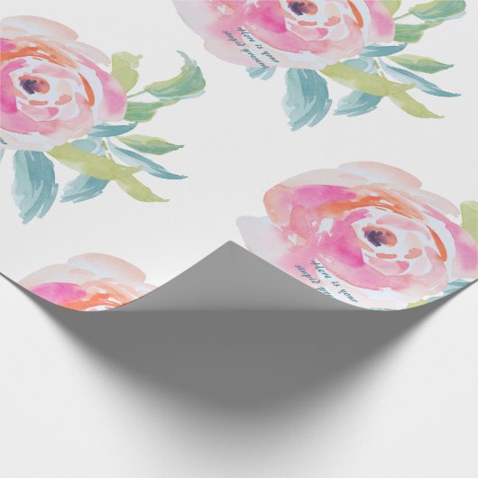 Dummes anwesendes BlumenPackpapier Geschenkpapier (Ecke)