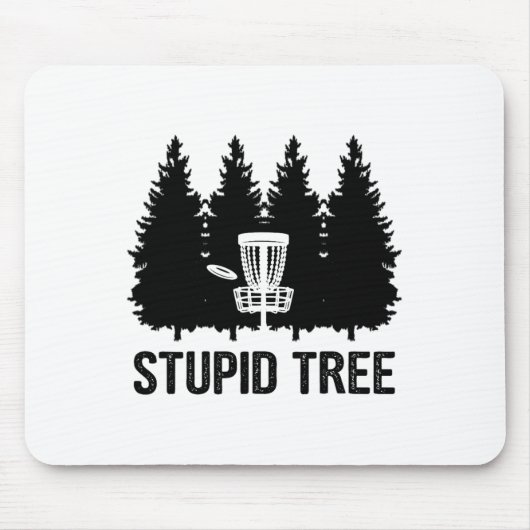 Dummes Baum Disc Golf Mousepad (Vorne)
