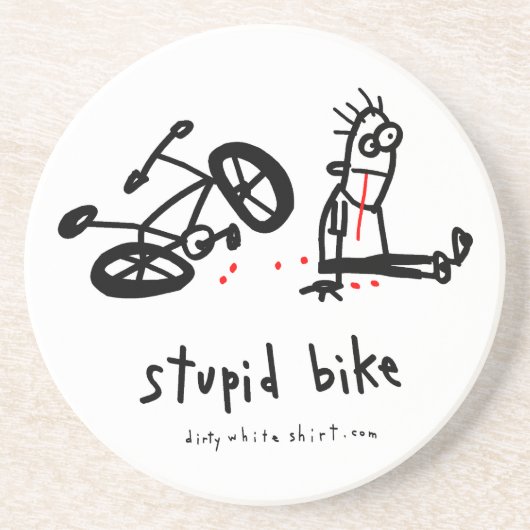 Dummes Fahrrad Getränkeuntersetzer (Vorne)