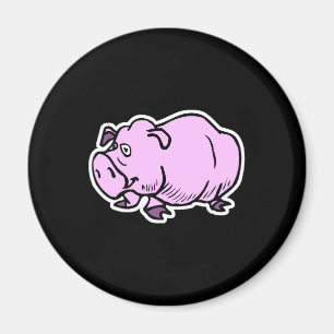 dummes fettes Schwein Magnet