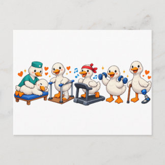 Dummes Gans Physiotherapie , Physiotherapeut Feiertagspostkarte