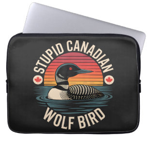 Dummes Kanadischer Wolf Vogel Loon Humor Laptopschutzhülle