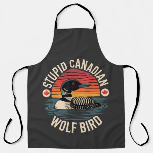 Dummes Kanadischer Wolf Vogel Loon Humor Schürze