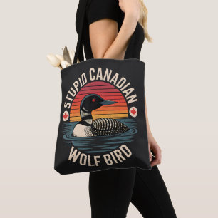 Dummes Kanadischer Wolf Vogel Loon Humor Tasche