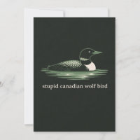 Dummes Kanadisches Wolf Vogel Karte