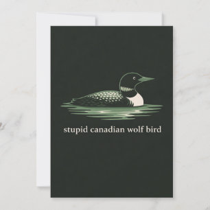 Dummes Kanadisches Wolf Vogel Karte