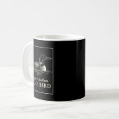 Dummes kanadisches Wolfsvogellustiges Loojäger-Mem Kaffeetasse (Vorderseite Links)