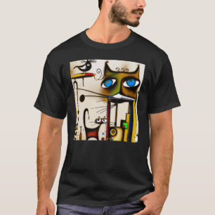 dummes Kätzchen süßes Kätzchen Miau Kitty-Porträt T-Shirt