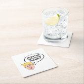 Dummes Trumpf-Zitat - warum nicht arme Leute Rechteckiger Pappuntersetzer (Vor Ort)