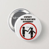 Dummheit Button (Vorne & Hinten)