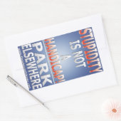 Dummheit ist kein Handicap-Aufkleber Rechteckiger Aufkleber (Umschlag)