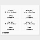 Dummheit ist kein Handicap. Rechteckiger Aufkleber (Blatt)