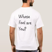 Dummkopf für Christus T-Shirt (Rückseite)