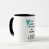 Dummkopf für Liebe-Tasse Tasse (Vorderseite Links)