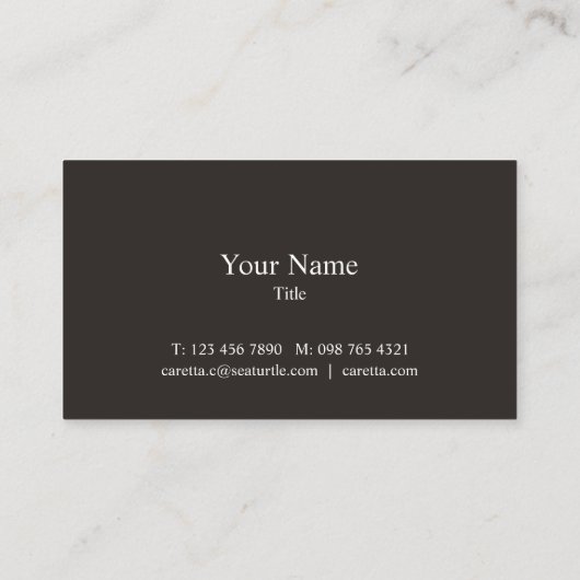 Dummkopf-Meeresschildkrötehatchlings-Visitenkarte Visitenkarte (Rückseite)