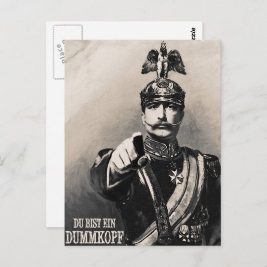 Dummkopf Postkarte (Vorne/Hinten)