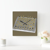 Dummkopf Quadratische Wanduhr (Zuhause)