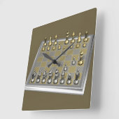 Dummkopf Quadratische Wanduhr (Winkel)