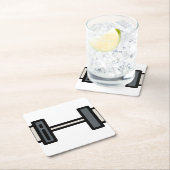 Dummkopf Rechteckiger Pappuntersetzer (Vor Ort)