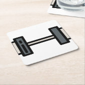 Dummkopf Rechteckiger Pappuntersetzer (angewinkelt)