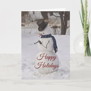 DÜMMLICH/SÜß DER SCHNEEMANN SAGT FROHE WEIHNACHTEN