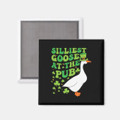 Dümmste Gans im Pub Lustiger Shamrock St. Patrick Magnet (Vorderseite/Rückseite)