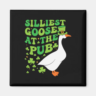 Dümmste Gans im Pub Lustiger Shamrock St. Patrick Magnet