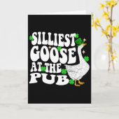 Dümmste Gans im Pub St. Patricks Day Männer Frauen Karte (Gelbe Blume)
