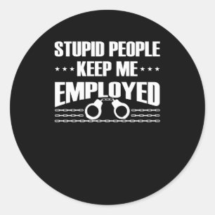 Dummy Keep Korretional Officer Employed Runder Aufkleber