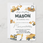 Dump Alles Bauen Geburtstag Einladung (Vorderseite)