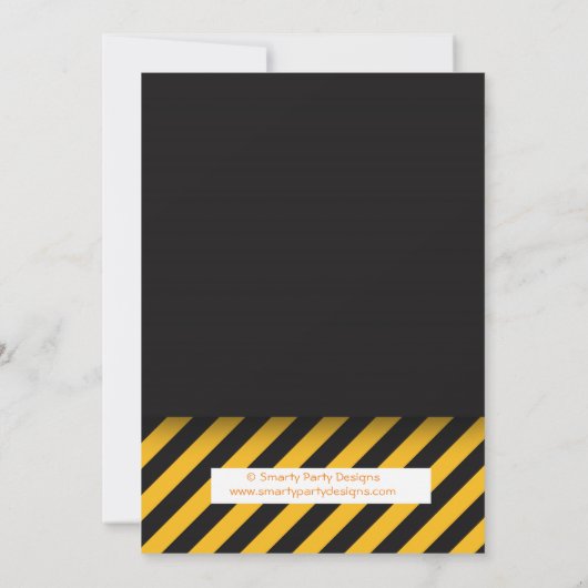 Dump Alles Dump Truck Birthday Party Einladung (Rückseite)