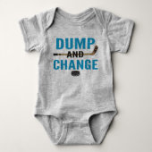 Dump and Change Hockey Baby Turquoise Blue Baby Strampler (Vorderseite)
