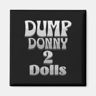 Dump Donny 2 Puppen Zwei Puppen Trump Zölle Humor  Magnet