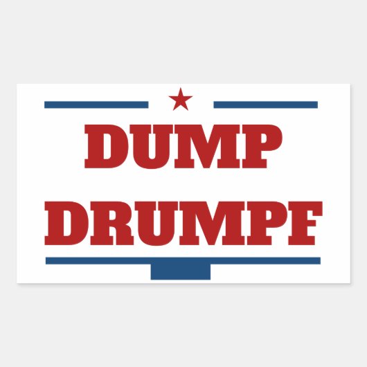 Dump Drumpf Rechteckiger Aufkleber (Vorderseite)
