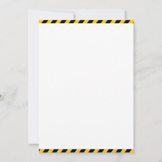 DUMP EVERYTHING – Construction Truck 2nd Birthday Einladung (Rückseite)