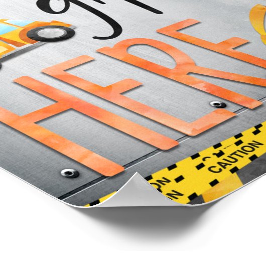 Dump Geschenke Here Sign | Dekor des Party im Bauw Poster (Ecke)