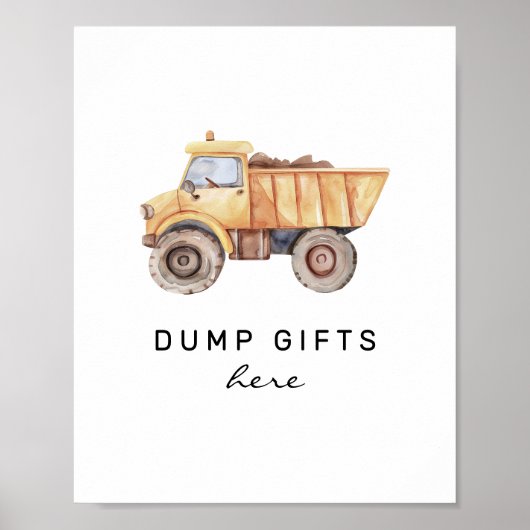 Dump Geschenke hier Minimale Konstruktion Geburtst Poster (Vorne)